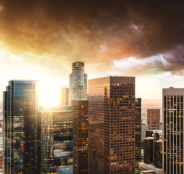 istock Los Angeles aerial view skyline 543692796