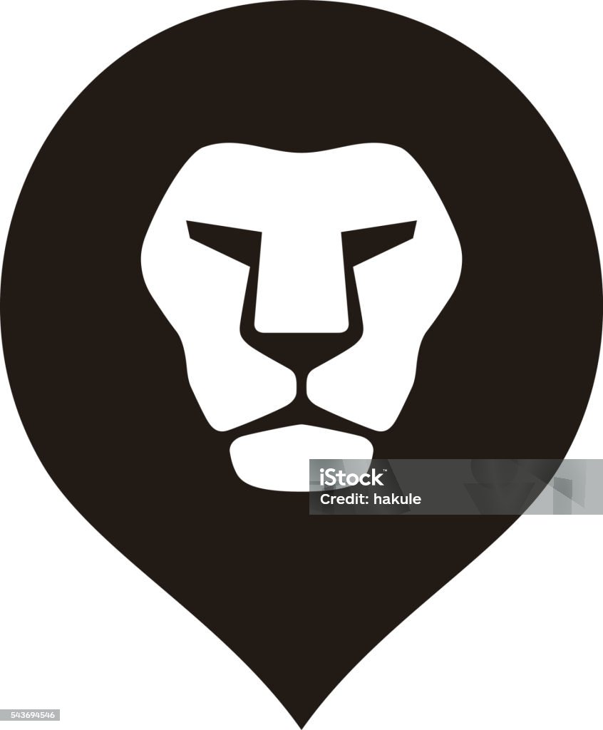 lion head logo icon, vector illustration Lion - Feline stock vector