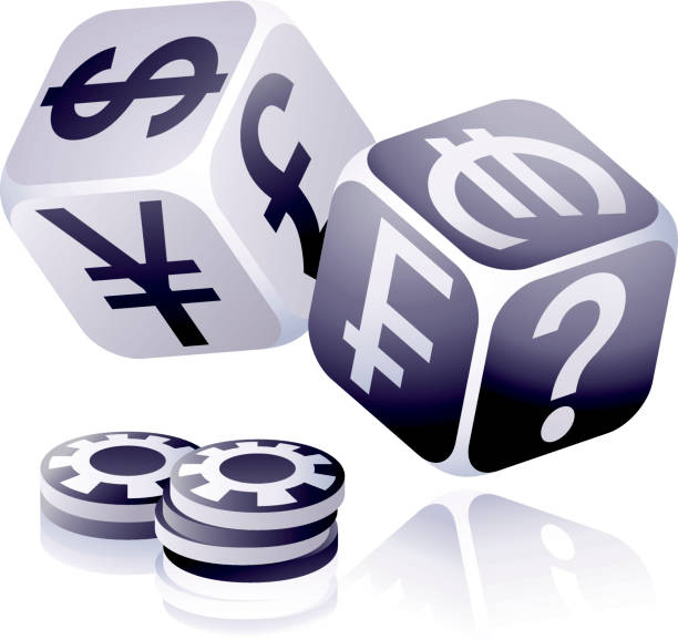 обмен валюты и зарубежные азартные игры - swiss currency dollar sign exchange rate symbol stock illustrations