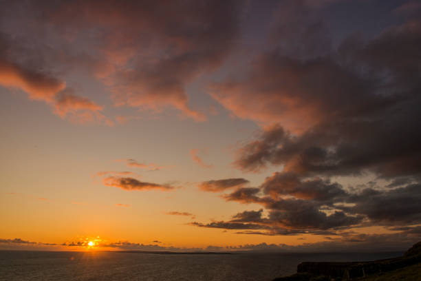 Sunset clouds at the evening