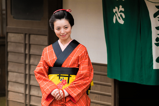 Smiling geisha
