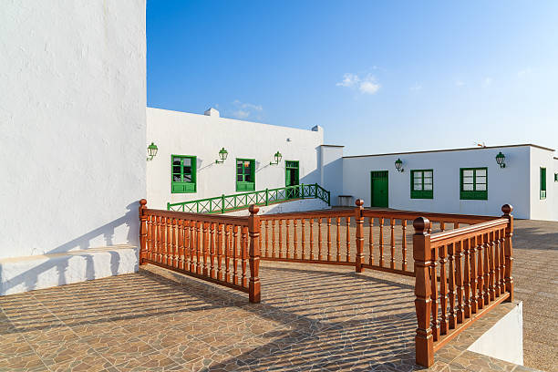 istock Church square and typical Canary style buildings 543803654