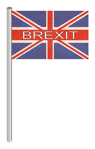 brexit britain flag isolated on white background