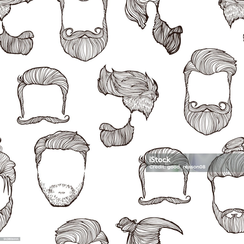 Man Hairstyle Set Of Handdrawn Sketches Vector Illustration Stock  Illustration - Download Image Now - iStock