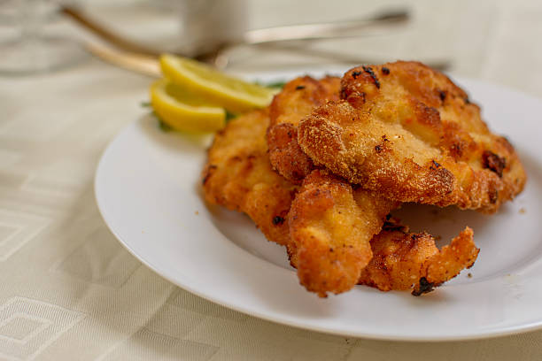 istock Wiener schnitzel with potato salad 543810698