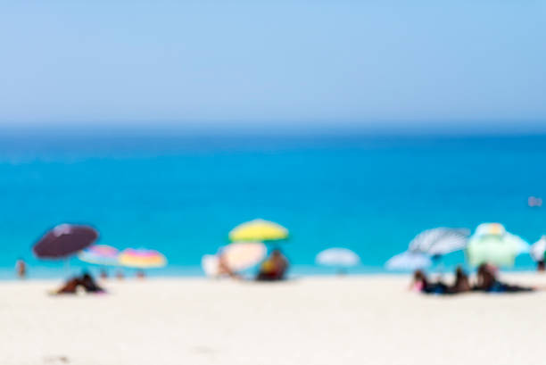 istock blurred background of beach in summer 543814450