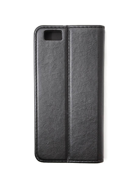 istock Black magnetic wallet leather smartphone case flip 543814920
