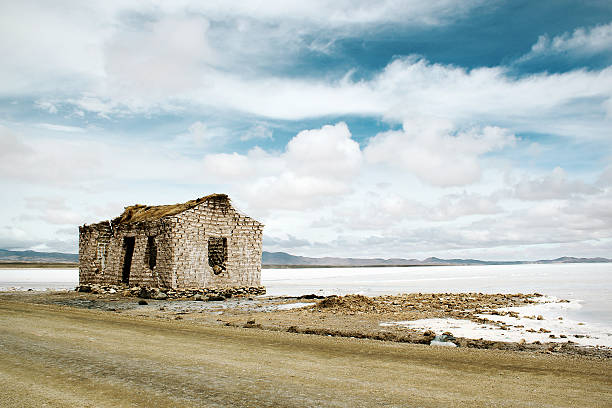 House in Salar de Uyuni stock photo
