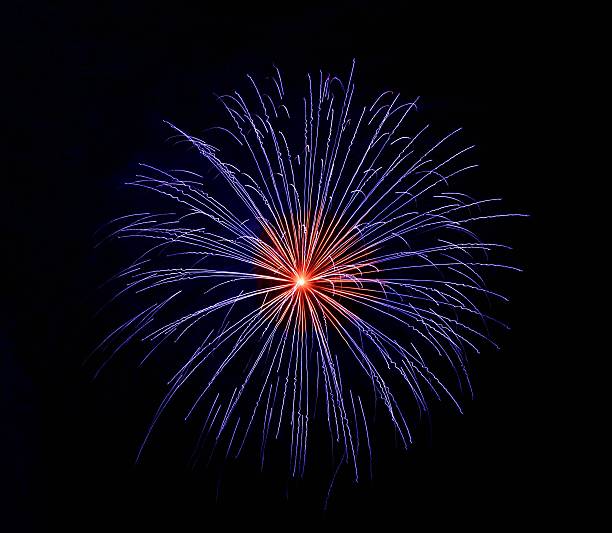 istock Blue and violet colorful fireworks in black background,artistic fireworks 543817280