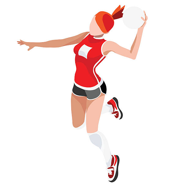 ilustraciones, imágenes clip art, dibujos animados e iconos de stock de balonmano deportes isométrica 3d ilustración de vectores - isolated volleyball women adult