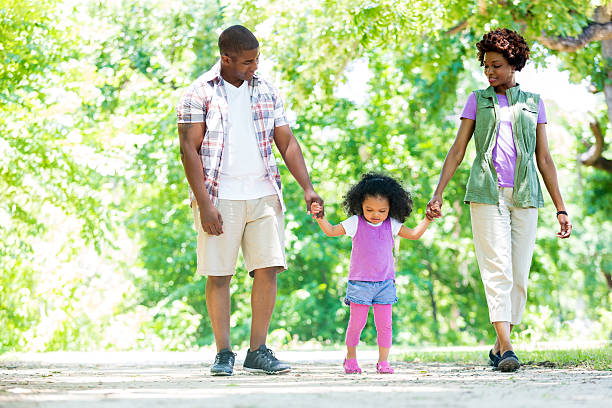 istock Happy family walks in the park 543819270