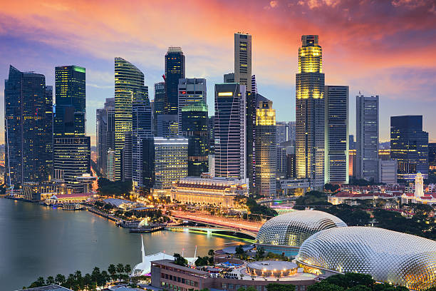 singapore city skyline - business malaysia bildbanksfoton och bilder