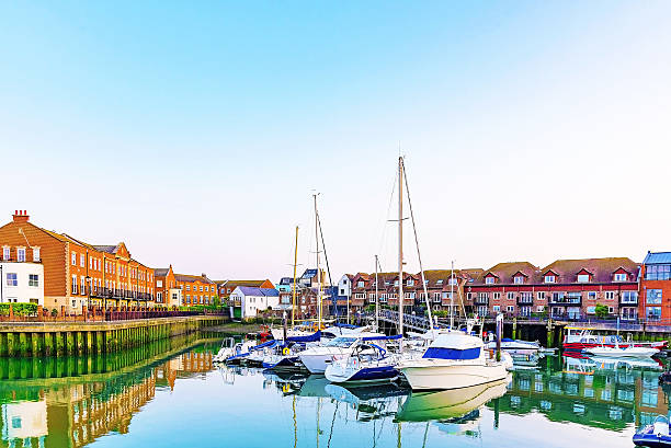 istock Residential area with boats 543822440