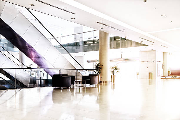 istock Empty shopping center in sunset, Dubai 543822444