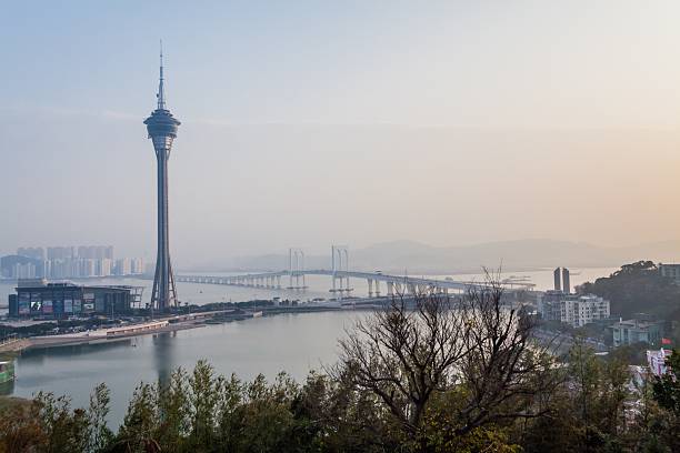istock Holiday in Macao - Macau Tower and town 543823012