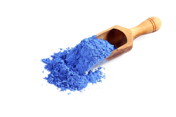 istock Indigofera, indigo, powder dye on scoop 543824448