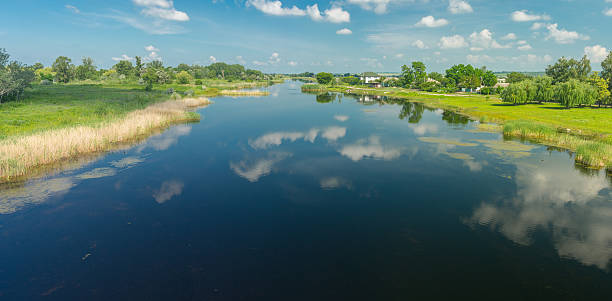 istock Panoramic landscape with small river Oril near Pekelne village 543824948