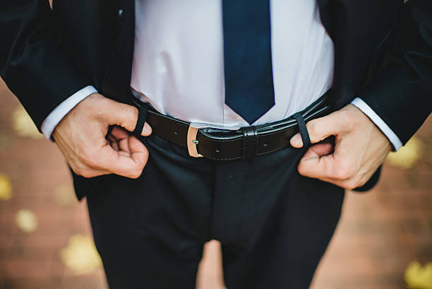 istock Closeup grooms wedding suit 543826998