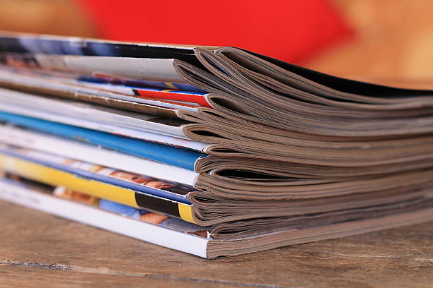 istock Magazines on the wooden table 543827222