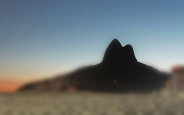 Two Brothers Mountain (Morro Dois Irmãos) - Rio de Janeiro stock photo