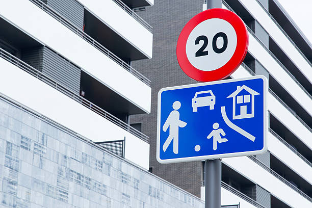 istock Residential area traffic signal. 543828902
