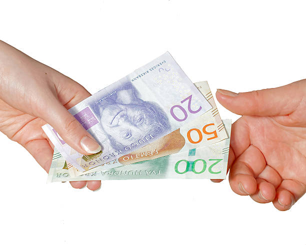 istock Paying with swedish currency, new layout 2015 (isolated) 543829120
