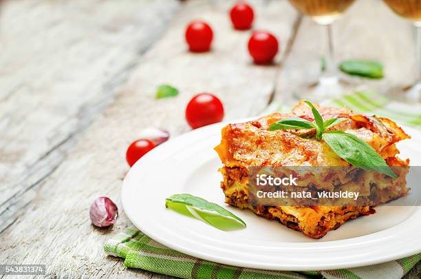 Meat Lasagna Stock Photo - Download Image Now - Lasagna, Italian Food, Meat