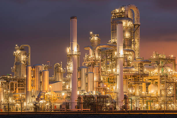 istock Petrochemical installation in twilight 543831742