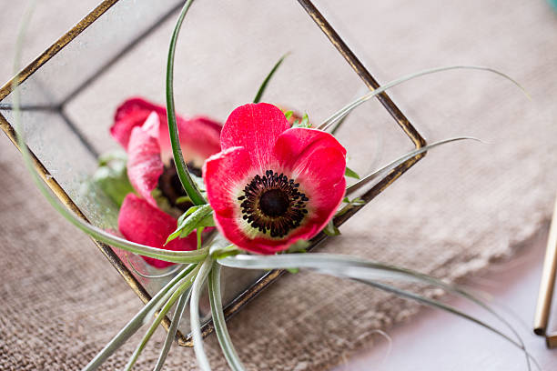 Wedding table decoration stock photo