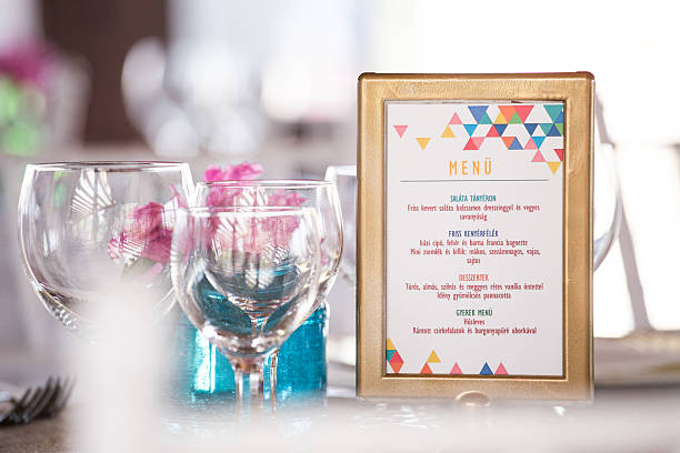 Wedding table decoration stock photo