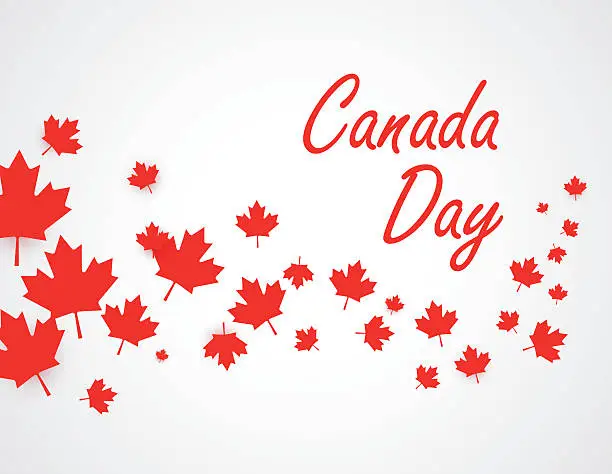 Vector illustration of Canada Day background