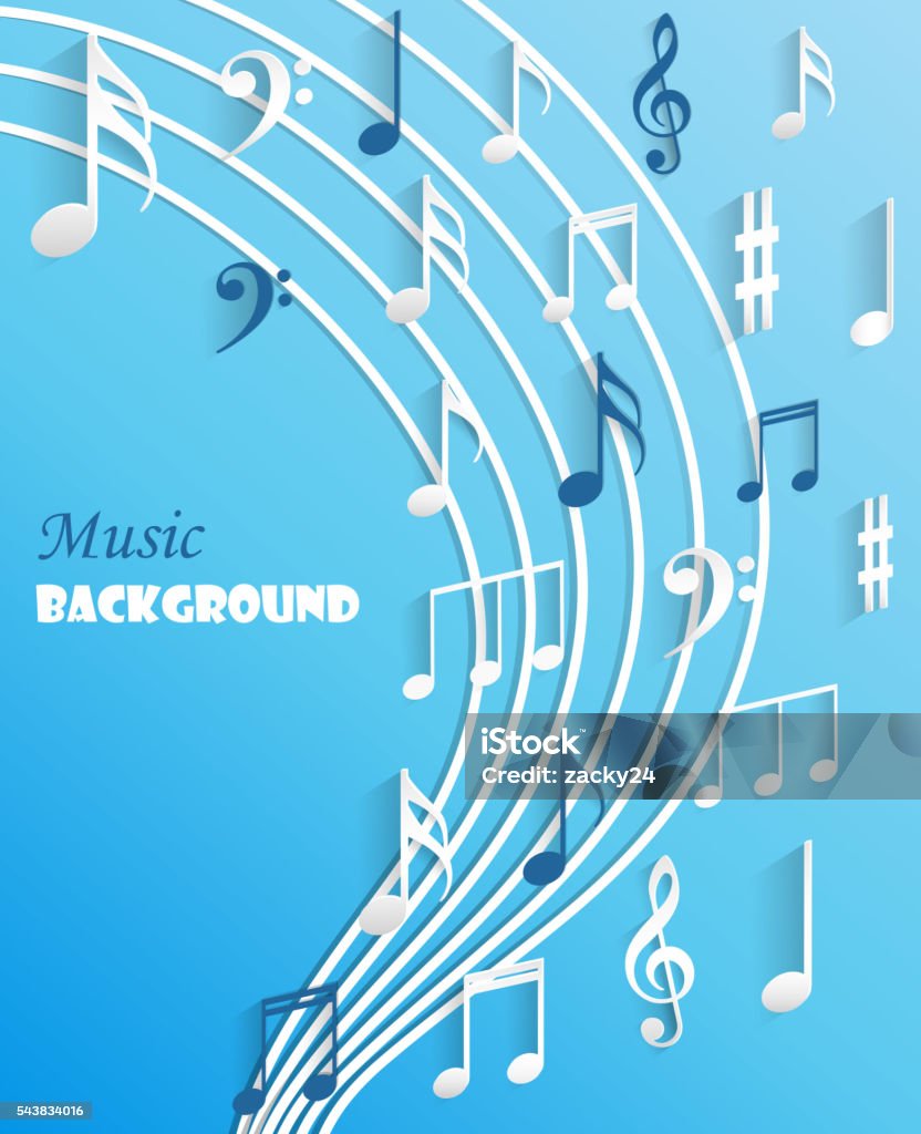 Basic Musical Background Abstract Musical Background With Notes Stock Illustration - Download ...