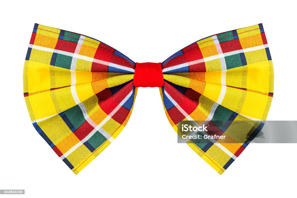 colorful checkered bow tie colorful checkered bow tie isolated on white background Clown Stock Photo