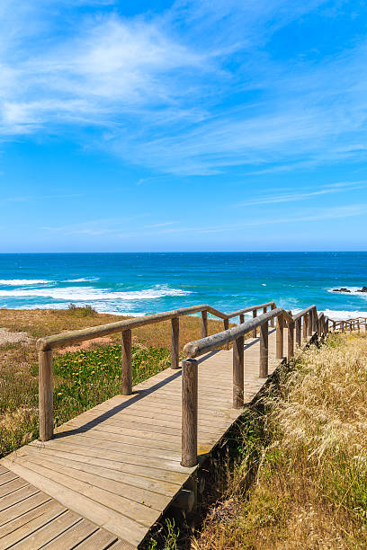 istock Walkway to Praia do Amado beach 543834376