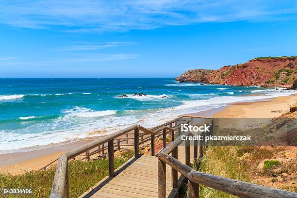 Walkway To Praia Do Amado Beach Stock Photo - Download Image Now - Adult, Adventure, Algarve