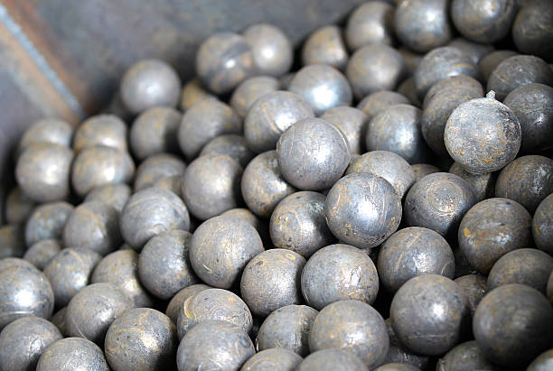 steel grinding balls grinding balls for the mining processing industry steel grinding stock pictures, royalty-free photos & images