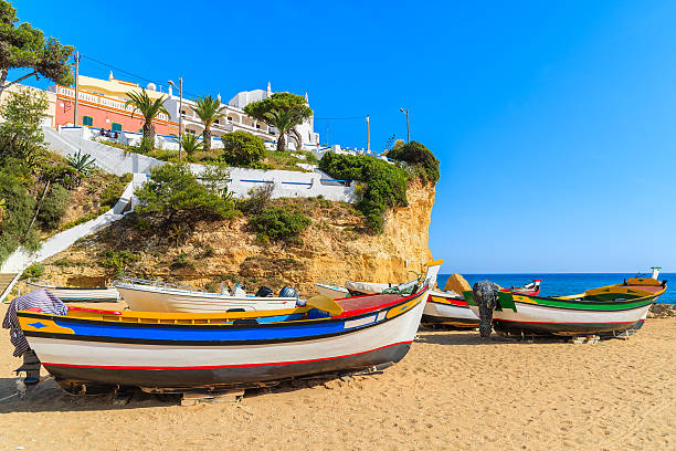istock Typical fishing boats on beach 543836766