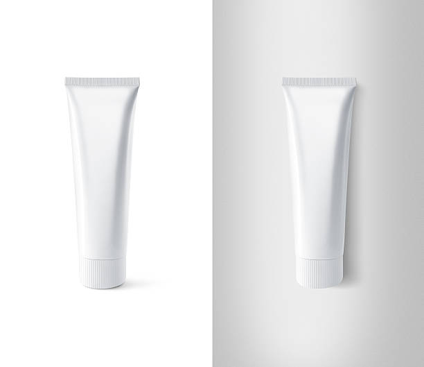 Blank white toothpaste tube design mockup set Blank white toothpaste tube design mockup set, isolated, clipping path. Clear paste packaging stand and lies mock up. Tooth powder empty package bottle template container. Dentifrice gel tube flacon. ointment photos stock pictures, royalty-free photos & images