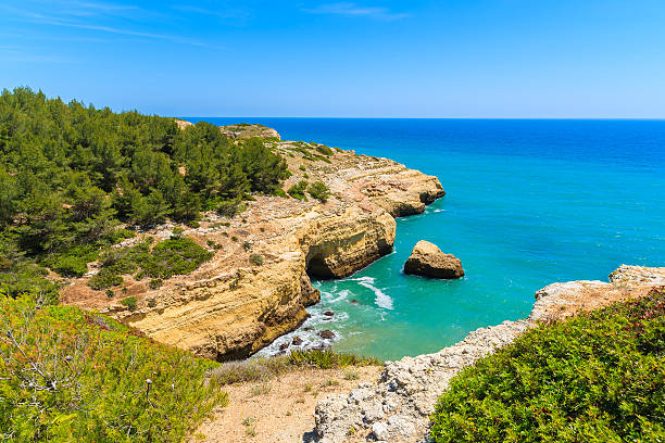 istock Sea bay with azure sea water 543837866