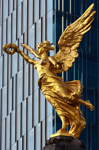 Mexico City, Mexico - August 2, 2015: A view of the statue of the Angel of Independence