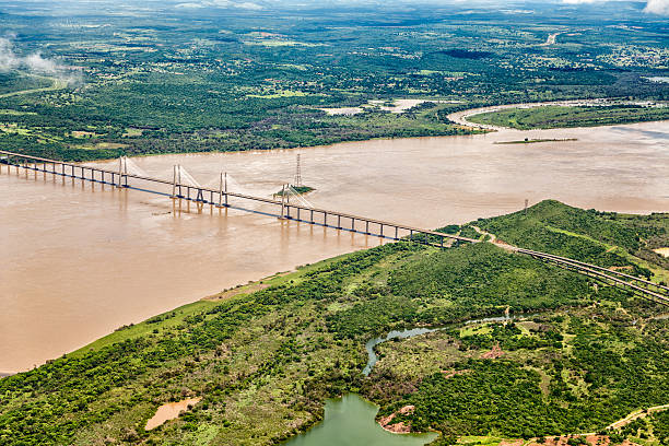 orinoquia most nad rzeka orinoko. puerto ordaz, wenezuela - orinoco river zdjęcia i obrazy z banku zdjęć