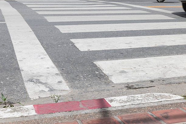 istock crosswalk zebra walkway across road 543840536