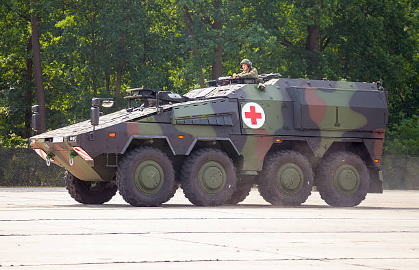 german armoured ambulance vehicle, boxer - truck military armed forces pick up truck imagens e fotografias de stock