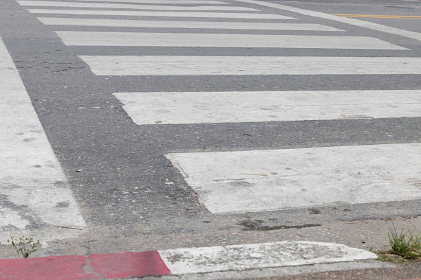 istock crosswalk zebra walkway across road 543841120