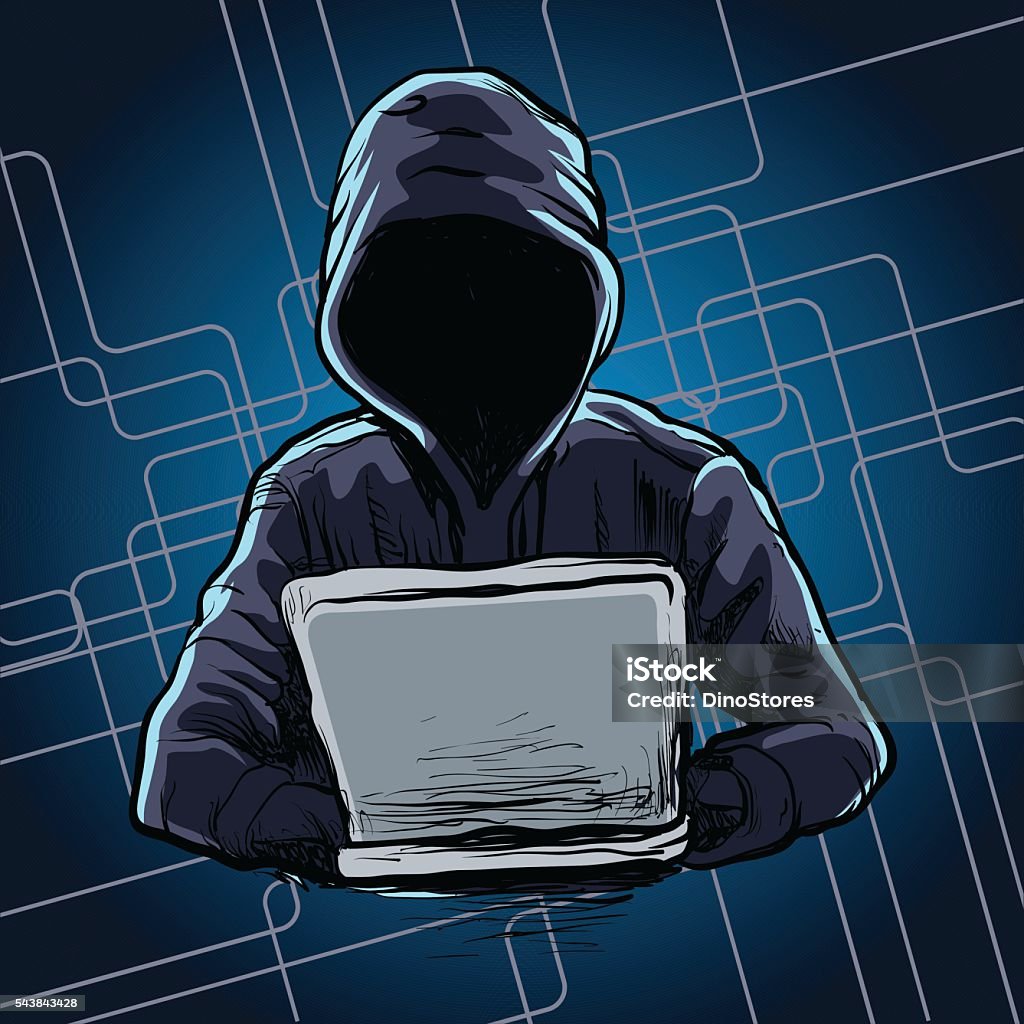 Computer Hacker Net Computer Hacker Spread A Net Stock Illustration - Download Image Now ...