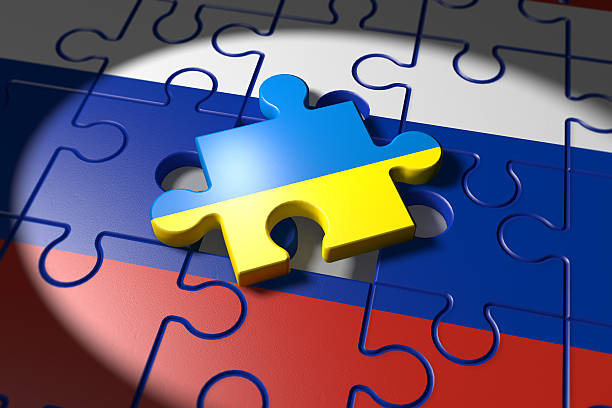 istock Conflict between Ukraine and Russia symbolized with a Puzzle 543844852
