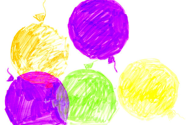 Birthday, Hot Air Balloon, Child, Watercolor Paints, Watercolor Painting