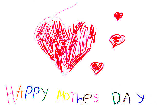 Mother's Day, Pencil Drawing, Horizontal, Pencil, Paper