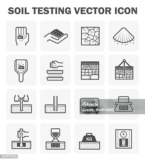 Soil Test Icon Stock Illustration - Download Image Now - Geology, Icon Symbol, Layered
