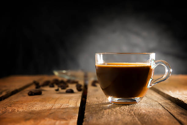 istock Hot  coffee made with mocha machine at home 543974304